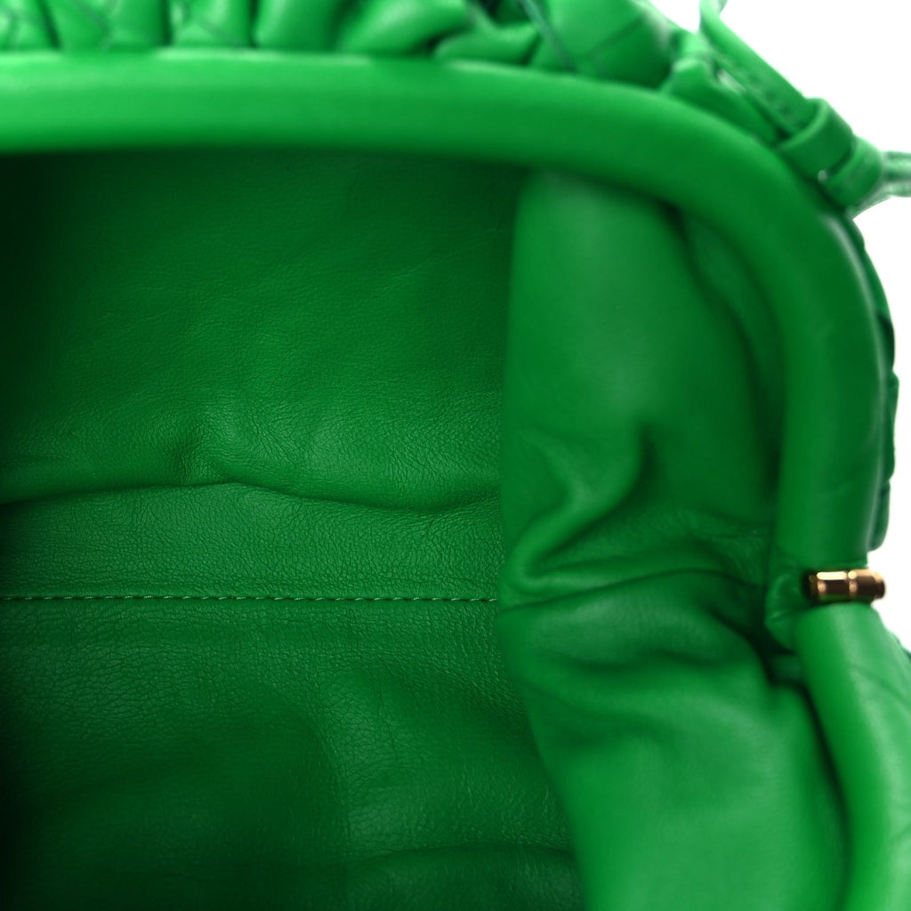 Nappa Intrecciato The Mini Pouch Clutch  Parakeet