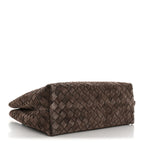Suede Intrecciato Medium Andiamo Shoulder Bag Fondant