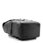 Calfskin Intrecciato Sassolungo Backpack Black Multicolor