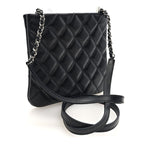Lambskin Quilted Crossbody Bag Black