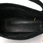 Suede Quilted Medallion Tote Black