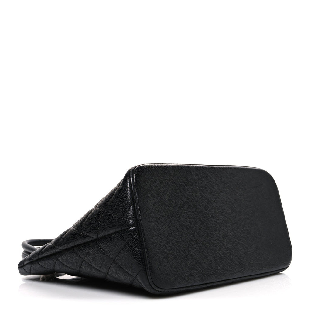 Caviar Quilted Medallion Tote Black