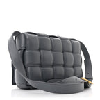 Nappa Maxi Intreccio Padded Cassette Crossbody Bag Thunder
