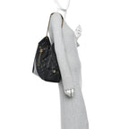 Caviar Quilted Medium Chanel 25 Handbag Black