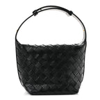 Calfskin Nappa Intrecciato Candy Wallace Black