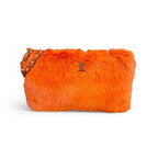 Chanel CC Fur Orange Chain Shoulder Bag