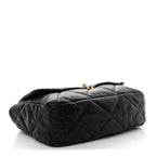 Goatskin Quilted Maxi Chanel 19 Flap Black