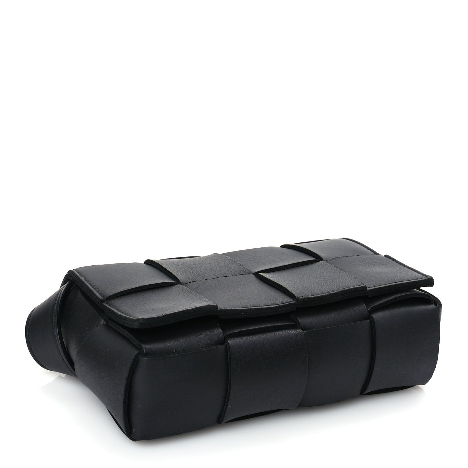 Nappa Maxi Intreccio The Belt Cassette Bag Black