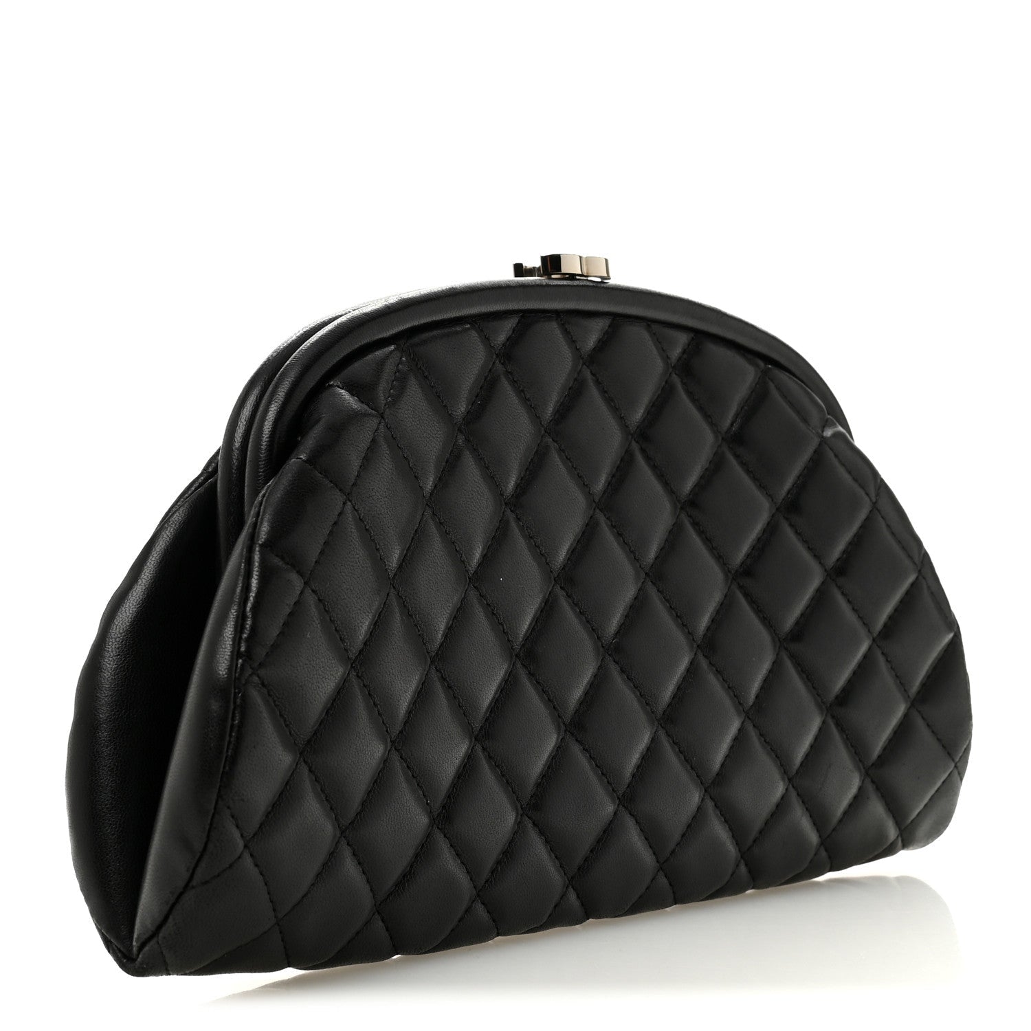 Lambskin Quilted Timeless Clutch Black