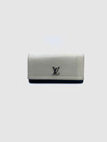 LOUIS VUITTON Portefeiulle Lock-Me II Navy, Cream Leather Solid Wallet