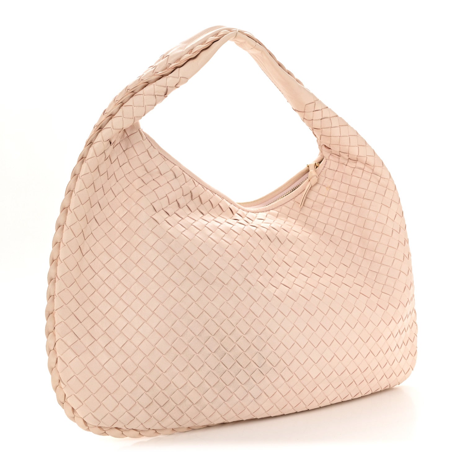 Nappa Intrecciato Medium Veneta Hobo Flamingo