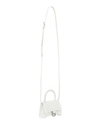 Balenciaga Womens Hourglass Xs Crocodile Embossed Top Handle Bag