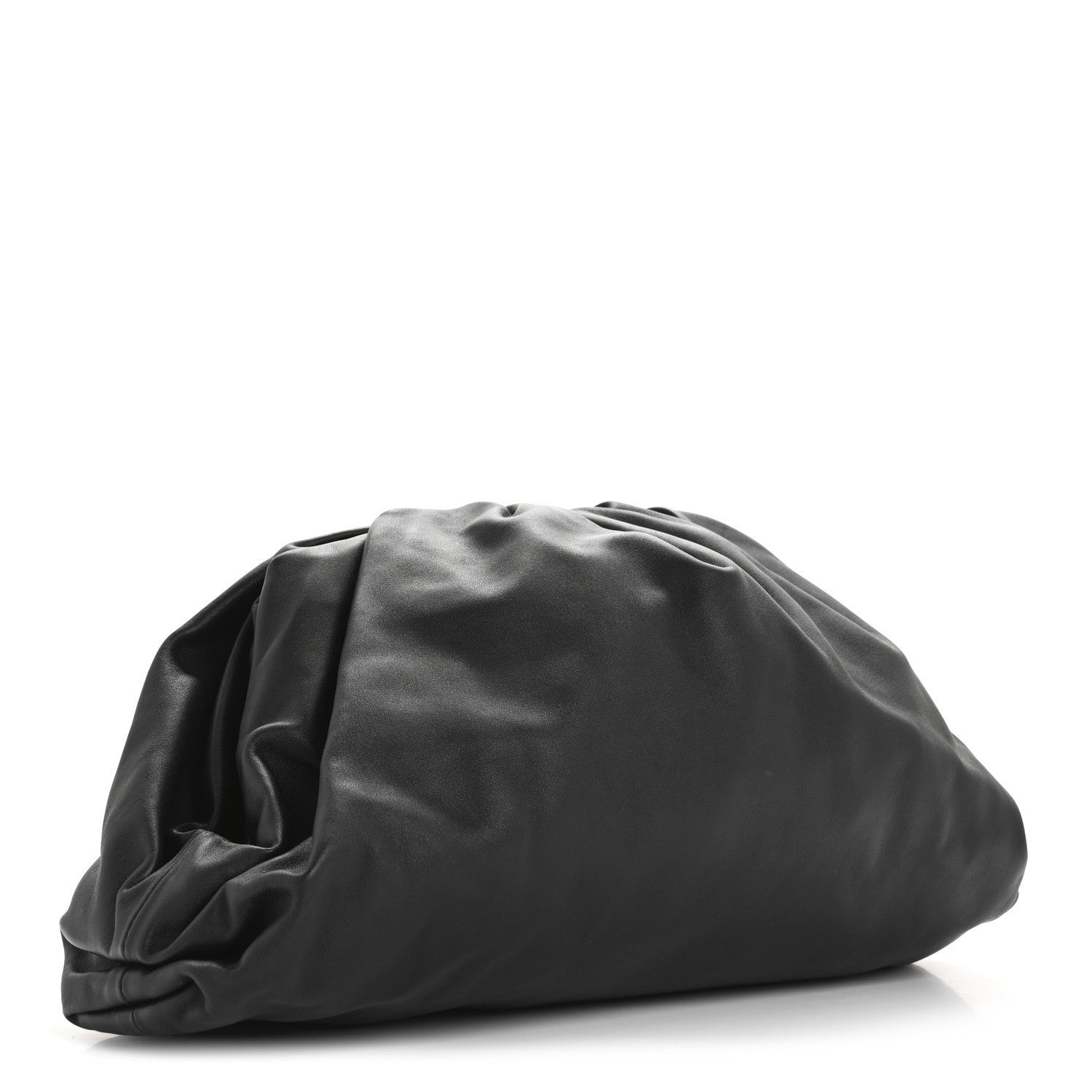 Smooth Butter Calf The Pouch Oversized Clutch Black