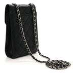 Caviar Quilted Classic Phone Holder Black