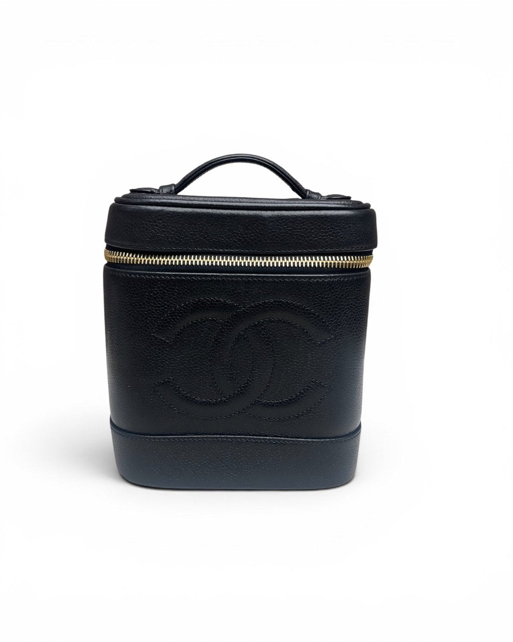 Chanel CC Caviar Vanity Black Case
