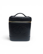 Chanel CC Caviar Vanity Black Case