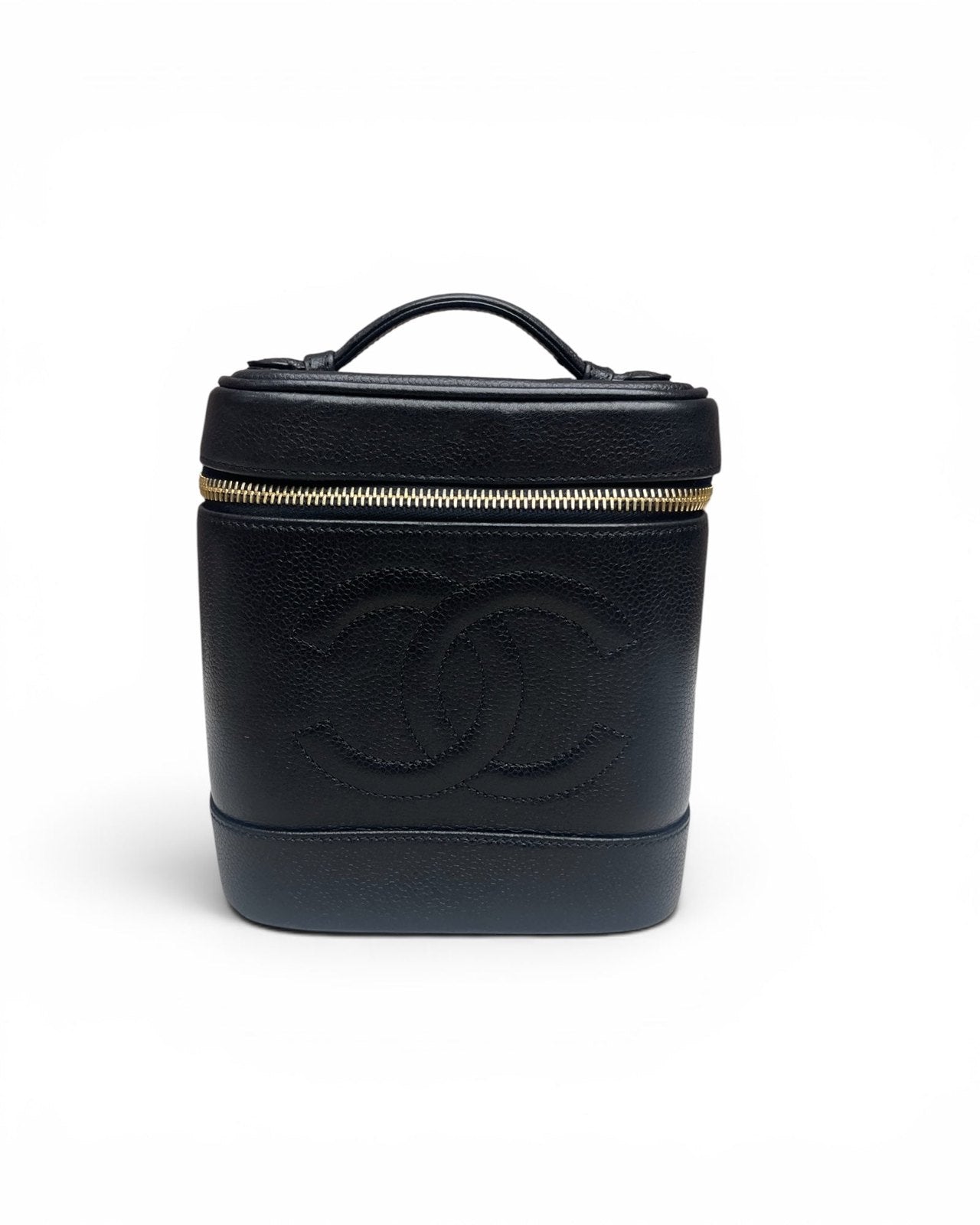 Chanel CC Caviar Vanity Black Case