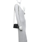 Caviar Quilted Classic Clutch With Chain Black