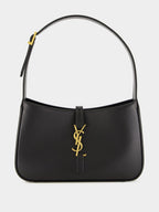 Le 5 à 7 Hobo Bag in Black Smooth Leather