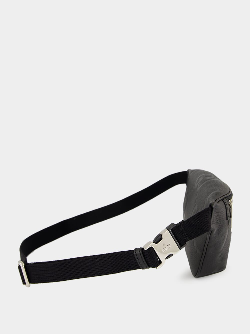 Black Leather GG Jumbo Belt Bag
