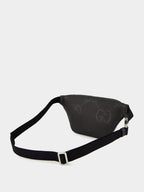 Black Leather GG Jumbo Belt Bag