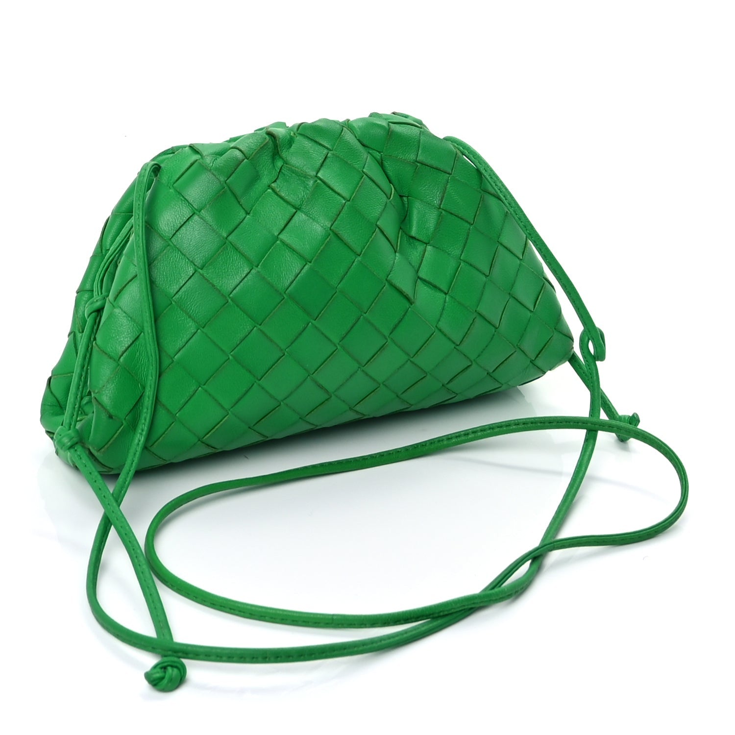 Nappa Intrecciato The Mini Pouch Clutch  Parakeet
