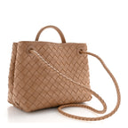 Nappa Intrecciato Small Andiamo Shoulder Bag Biscuit
