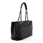 Caviar Quilted Grand Shopping Tote GST Black