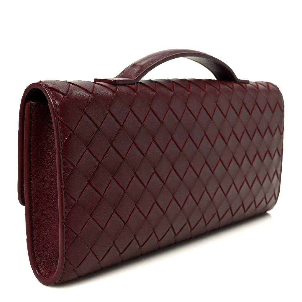 Nappa Intrecciato Long Andiamo Top Handle Clutch Barolo