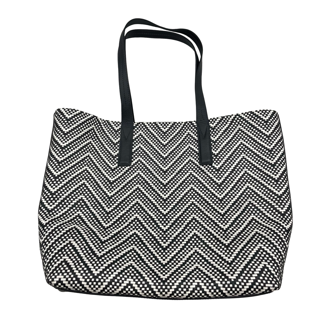 Tote Designer By Michael Kors In Blue & White, Size:Large