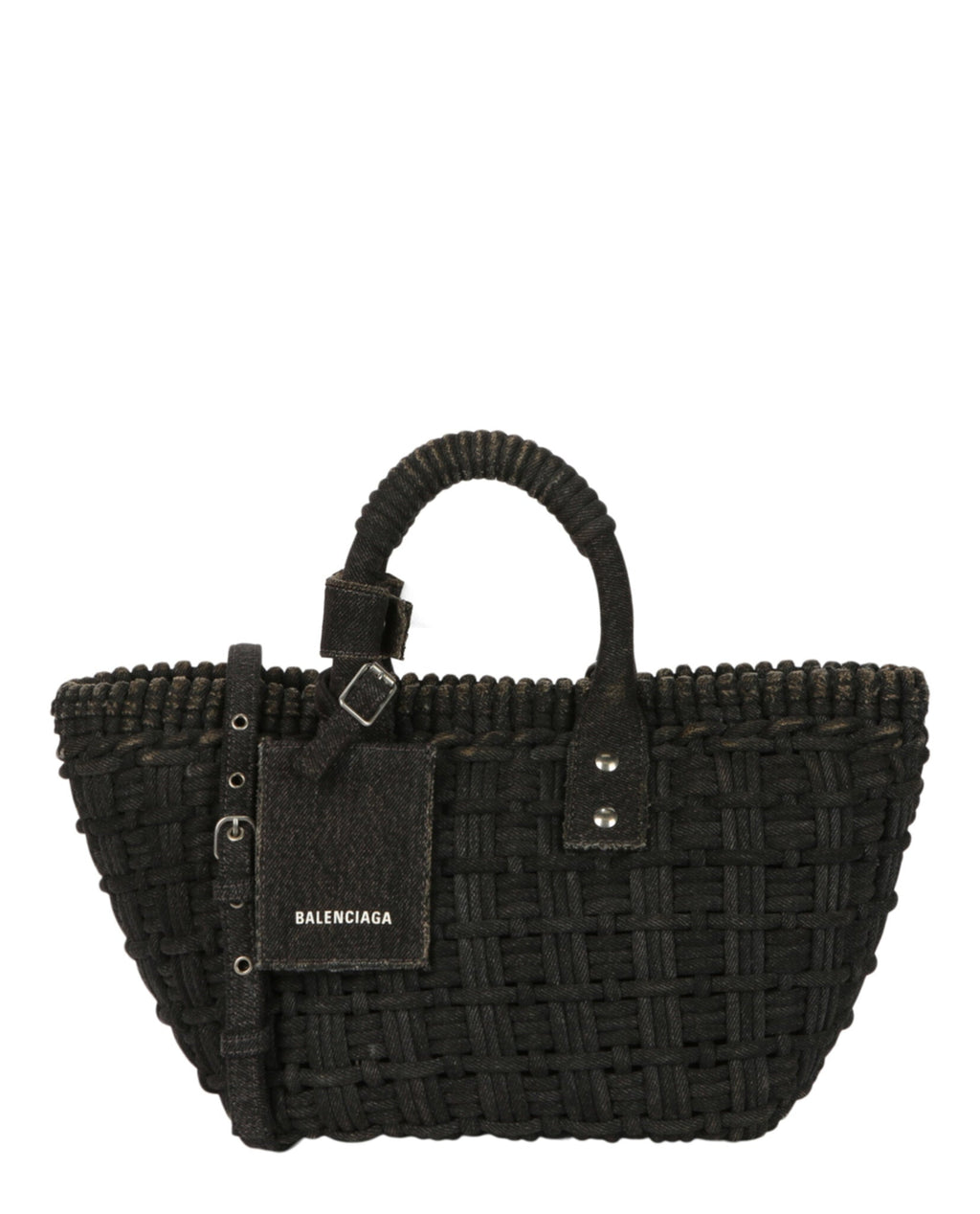Balenciaga Womens Bistro Xs Basket Top Handle Bag In Denim