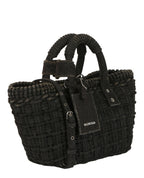 Balenciaga Womens Bistro Xs Basket Top Handle Bag In Denim