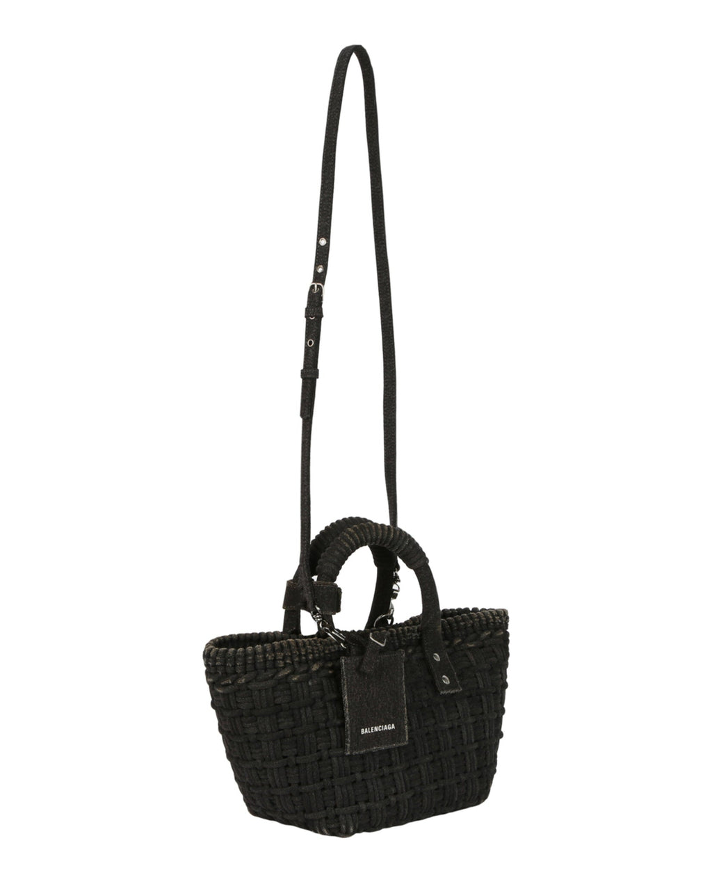 Balenciaga Womens Bistro Xs Basket Top Handle Bag In Denim