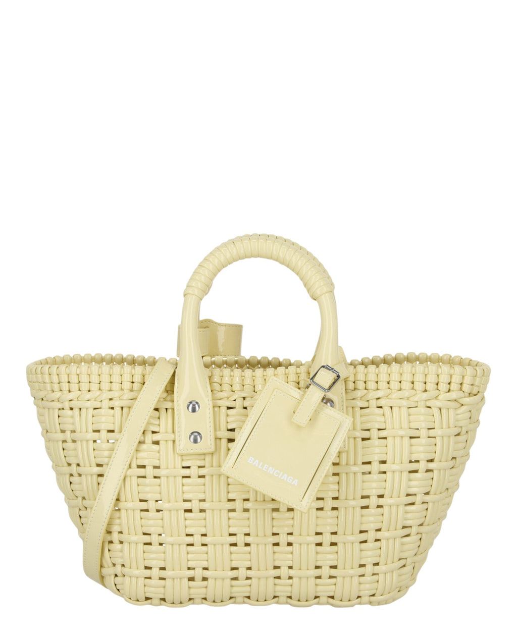 Balenciaga Womens Bistro XS Basket With Strap ONE SIZE Yellow