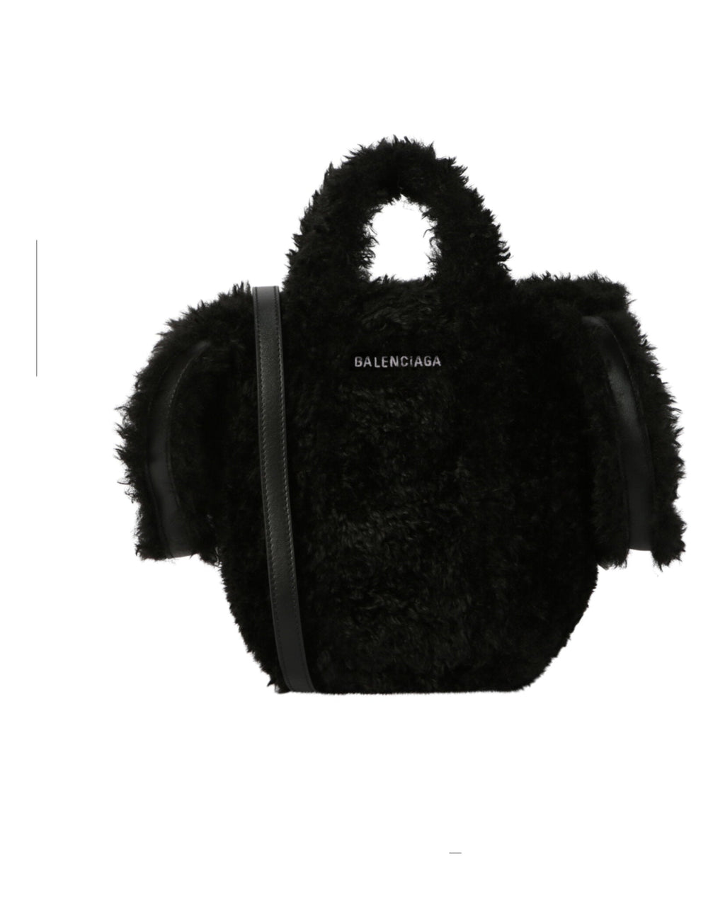 Balenciaga Womens Everyday 2.0 Xs North-South Faux-Fur Tote