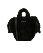 Balenciaga Womens Everyday 2.0 Xs North-South Faux-Fur Tote