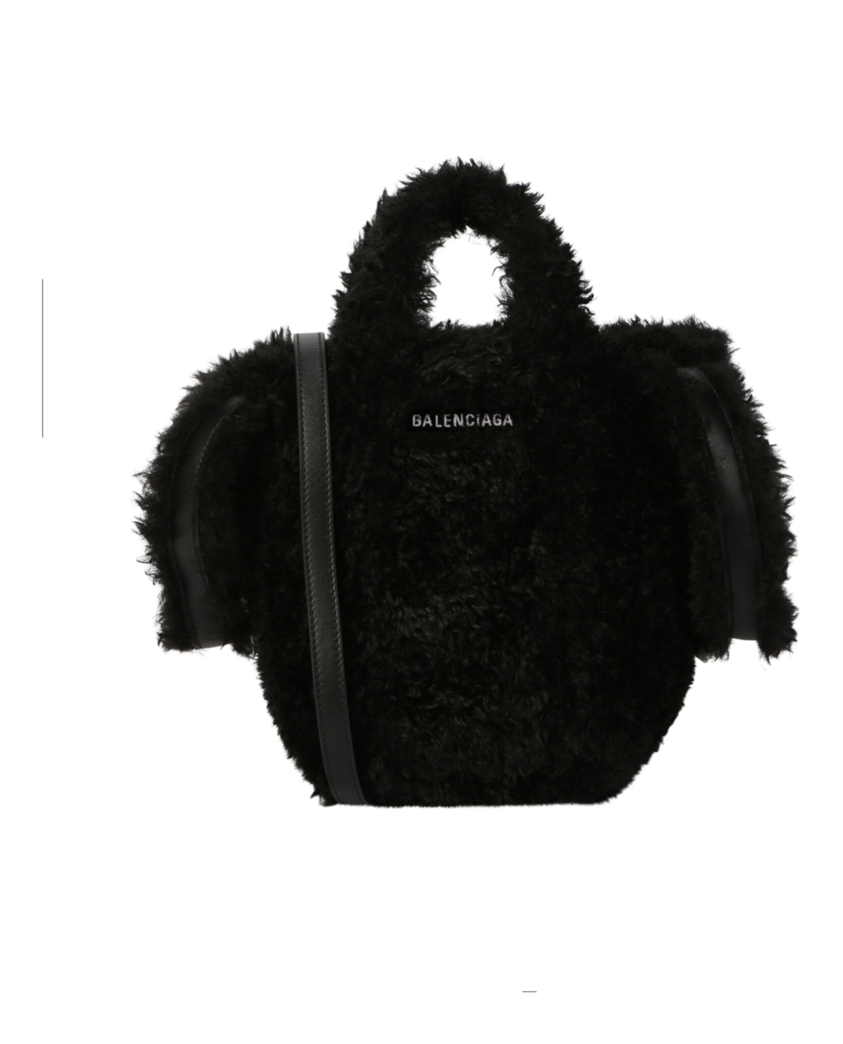 Balenciaga Womens Everyday 2.0 Xs North-South Faux-Fur Tote