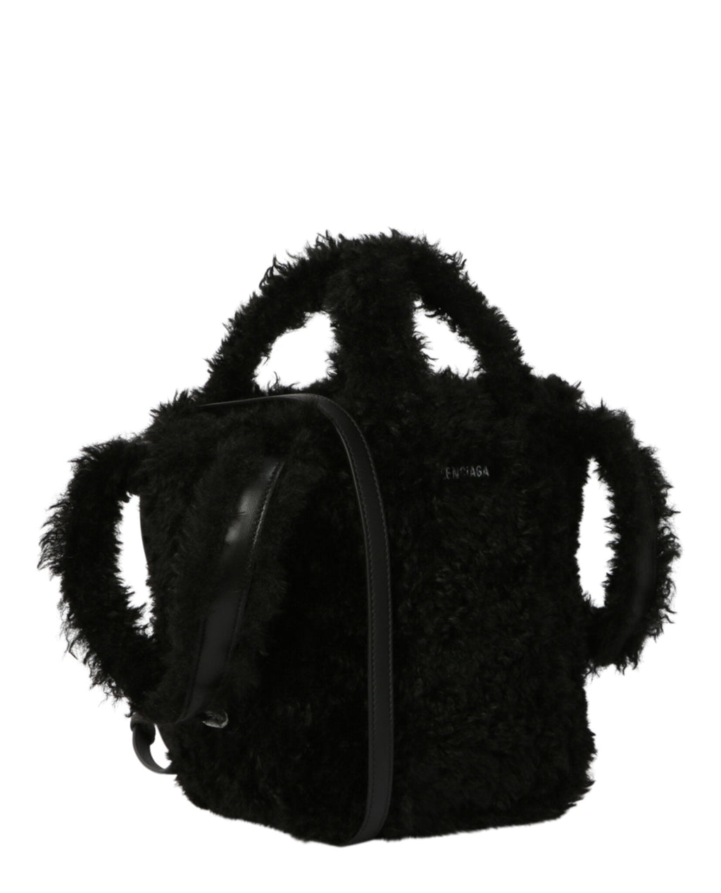 Balenciaga Womens Everyday 2.0 Xs North-South Faux-Fur Tote