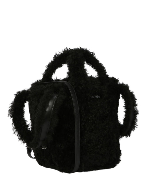 Balenciaga Womens Everyday 2.0 Xs North-South Faux-Fur Tote