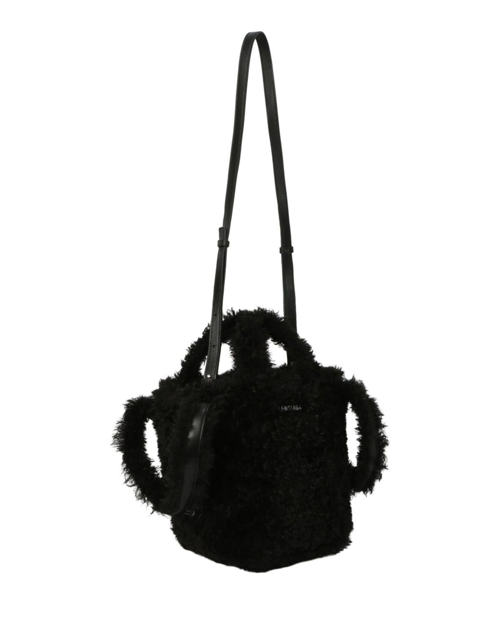 Balenciaga Womens Everyday 2.0 Xs North-South Faux-Fur Tote