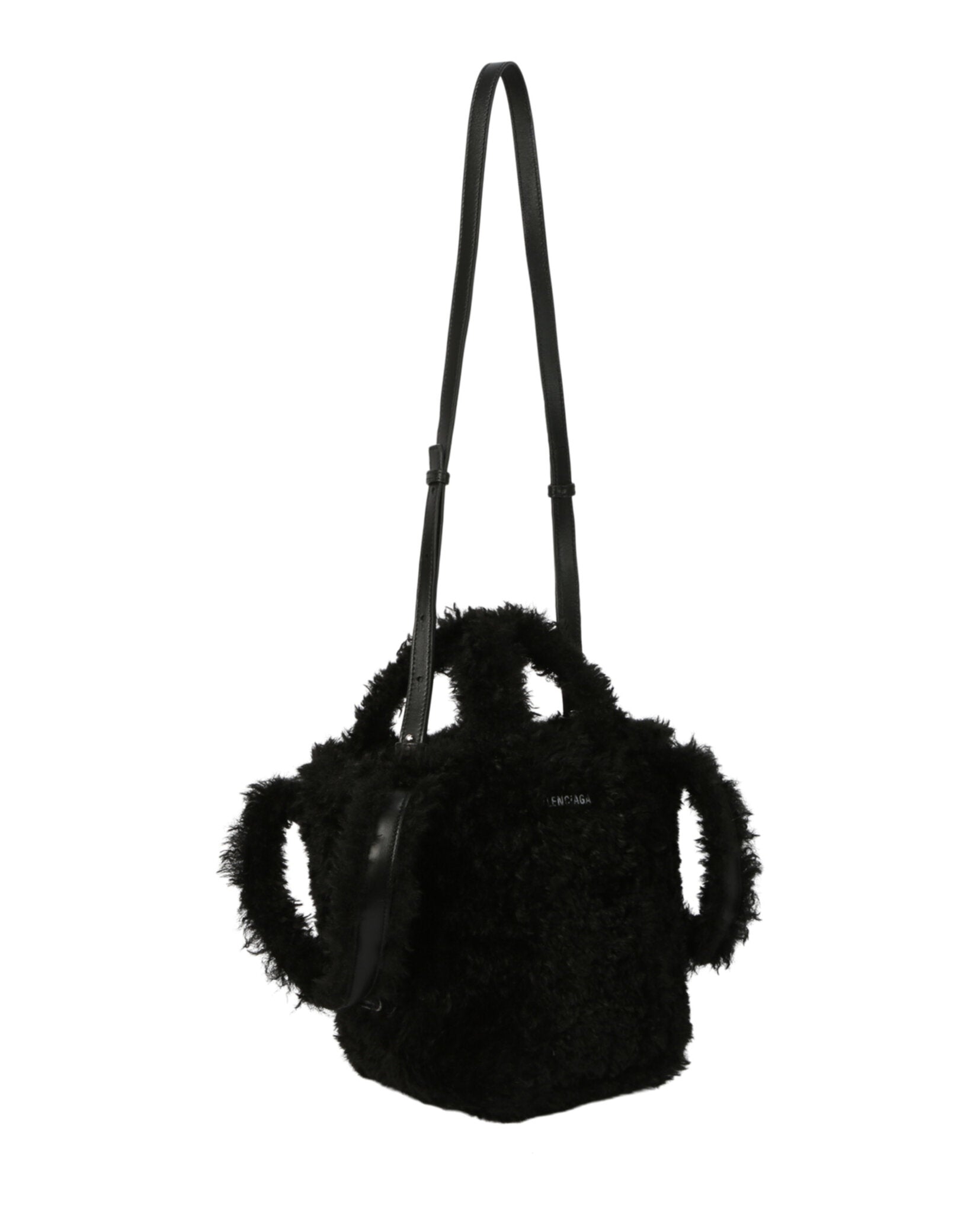Balenciaga Womens Everyday 2.0 Xs North-South Faux-Fur Tote