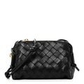 Calfskin Intrecciato Small Loop Top Handle Black