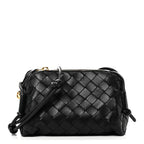 Calfskin Intrecciato Small Loop Top Handle Black