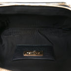 Iridescent Calfskin Quilted All About Waist Belt Bag Black