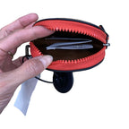 Coin Purse Designer By Coach In Brown & Orange, Size:Small
