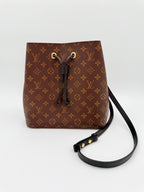 Crossbody Luxury Designer By Louis Vuitton In Black & Brown, Size:Medium