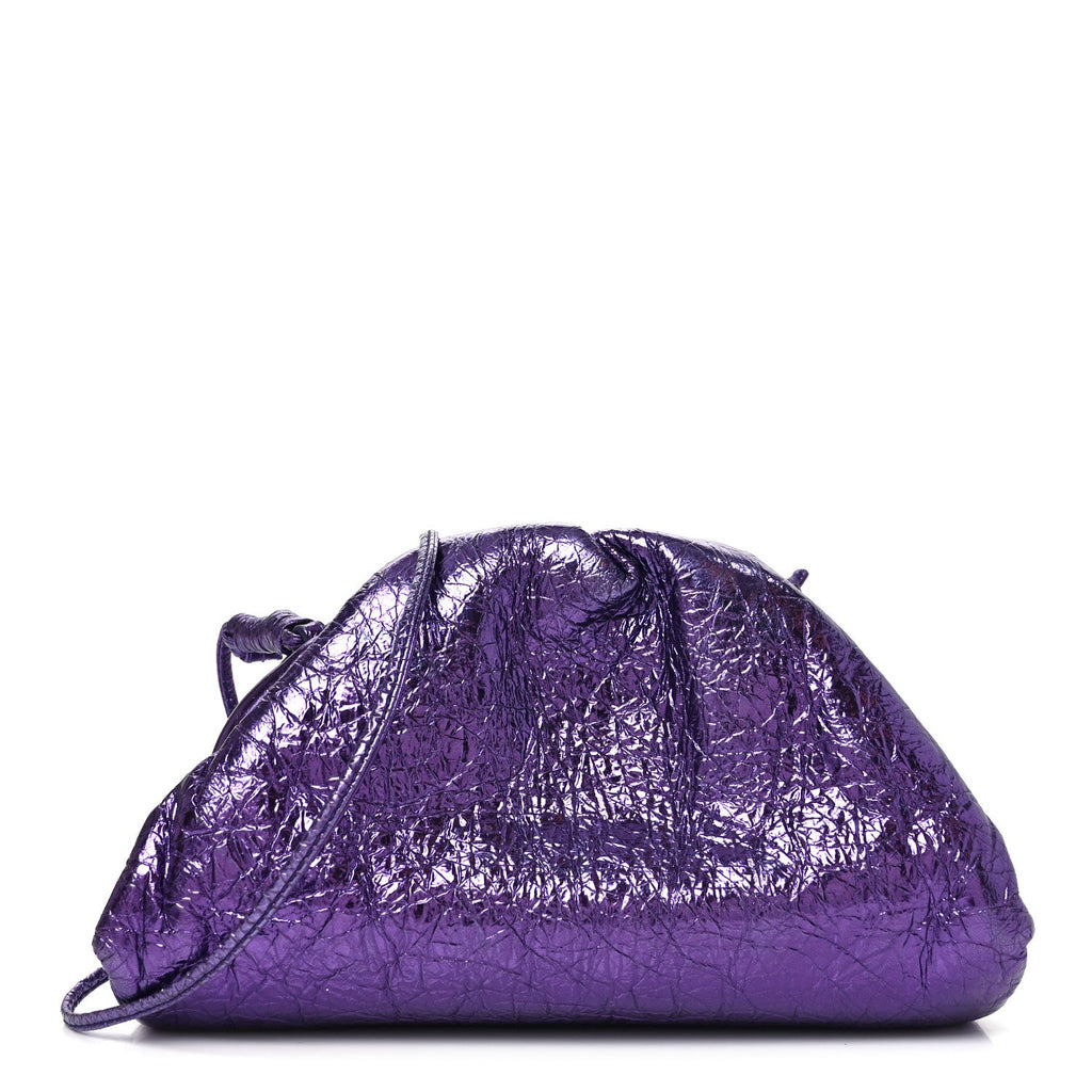 Metallic Crinkled Lambskin The Mini Pouch Viola