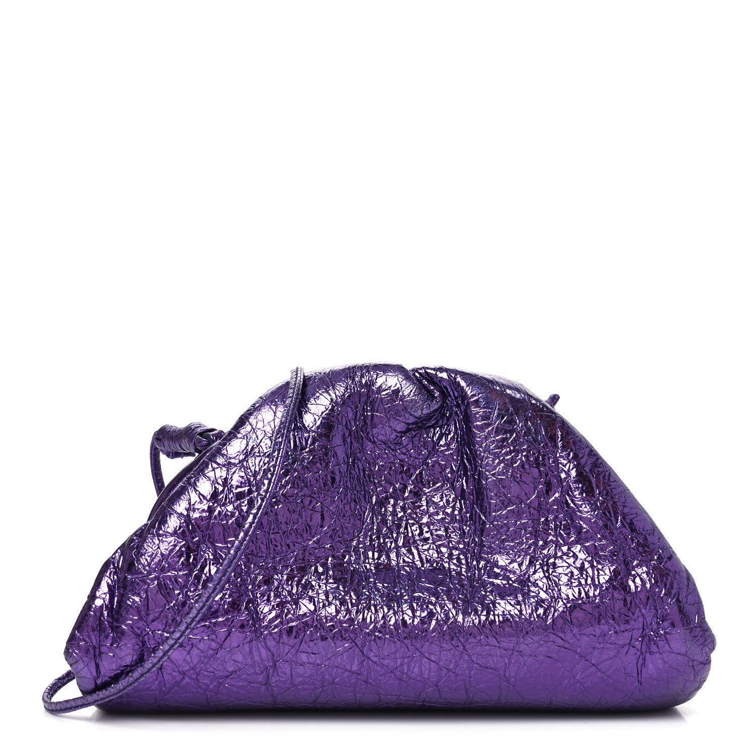 Metallic Crinkled Lambskin The Mini Pouch Viola
