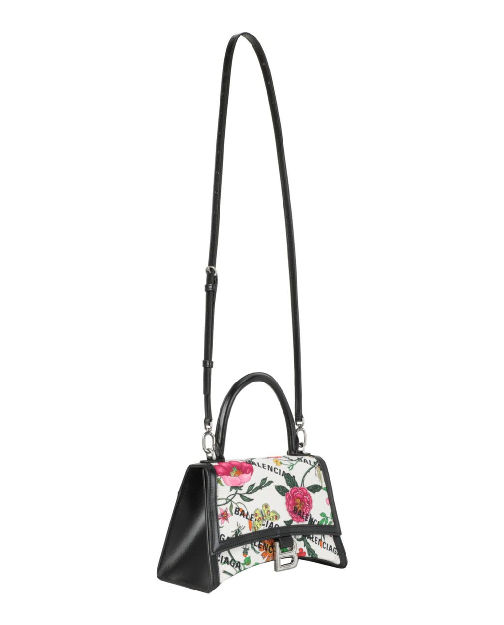 Gucci Womens  X Balenciaga Small Flora Hourglass Shoulder Bag