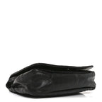 Glazed Calfskin Quilted CC XL Single Flap Black